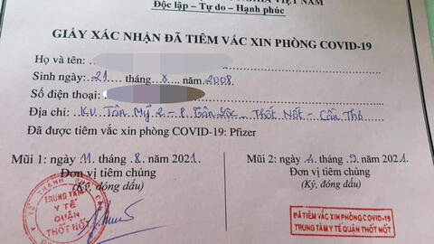 Cần Thơ xác nhận vụ 57 trẻ chưa đủ 18 tuổi tiêm vaccine COVID-19 là chính xác