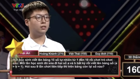 Câu hỏi Olympia có kiến thức lớp 2 nhưng nhiều người "bó tay", giải được trong 20 giây là cực siêu!