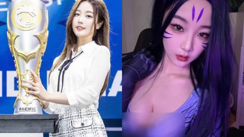 Đổi sang phong cách gợi cảm, nữ BLV LPL khiến dân tình xôn xao với cosplay Kai'Sa siêu "táo bạo"