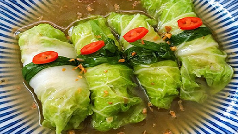 Món ngon mỗi ngày: Cải thảo cuộn tôm cá