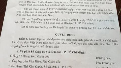 NXB trả thù lao cho cán bộ giáo dục TP.HCM, Bộ GD&ĐT nói gì?