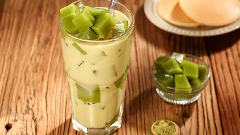 Món ngon mỗi ngày: Trà sữa gạo rang thạch matcha