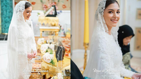 Cô dâu của Hoàng tử Brunei tiếp tục "đốn tim" dân mạng vì xuất hiện như nữ thần với bộ váy cưới đẹp tựa trong mơ
