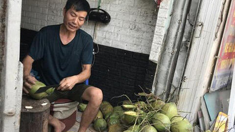 Nắng nóng gay gắt, quán nước mía dừa xiêm bán không ngơi tay