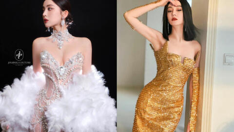 Nhan sắc lay động lòng người của Địch Lệ Nhiệt Ba và Cổ Lực Na Trát trong đêm hội Vogue tại Thượng Hải