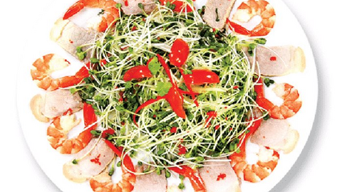Món ngon mỗi ngày: Salad cải mầm tôm chiên