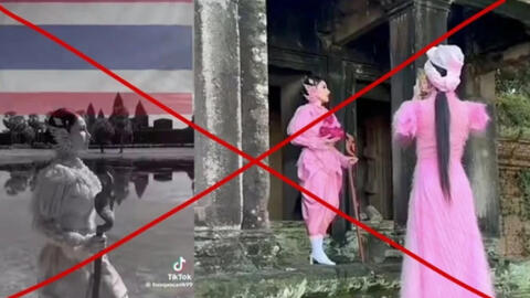 Xem xét xử lý tiktoker Việt Nam quay clip ở đền Angkor Wat nhưng ghép hình vua và cờ Thái Lan