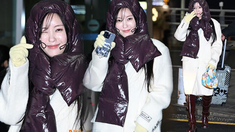 Hyomin (T-ara) trùm khăn kín mít như gấu bông, hào hứng khoe nhan sắc không tuổi trên đường đến Việt Nam