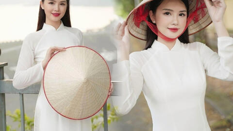 Á hậu Sao Mai diện áo dài, khoe sắc vóc thon thả hậu đăng quang