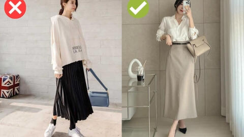 Quý cô sành điệu không bao giờ sắm 4 kiểu áo này để diện với chân váy dáng dài