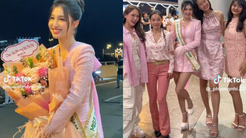Phương Nhi lên đường chinh chiến Miss International: Nhan sắc ngọt ngào, Mai Phương - Bảo Ngọc cùng dàn hậu đến tiễn