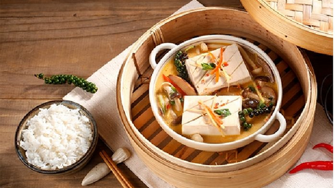 Món ngon mỗi ngày: Đậu hũ hấp nấm Nhật