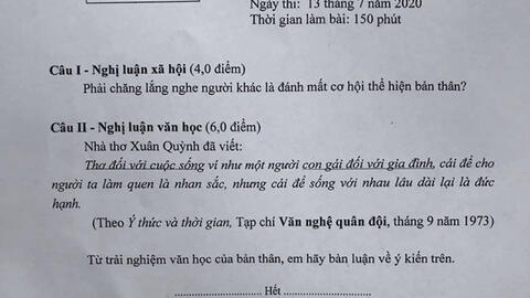 Đề thi vào chuyên văn của THPT gây tranh cãi khi bàn về đức hạnh và nhan sắc của phụ nữ
