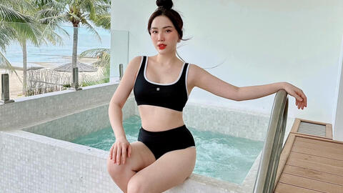Lộ thân hình mũm mĩm khi mặc bikini, Bảo Thy có cách trả lời bất ngờ khi netizen nhận xét "mập"