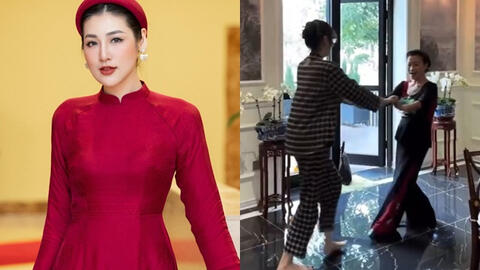 Khoảnh khắc Á hậu Dương Tú Anh và mẹ chồng quyền lực nhảy múa cùng nhau, nhìn cứ ngỡ mẹ đẻ và con gái