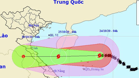 Bão số 8 bắt đầu giảm cường độ xuống còn cấp 11