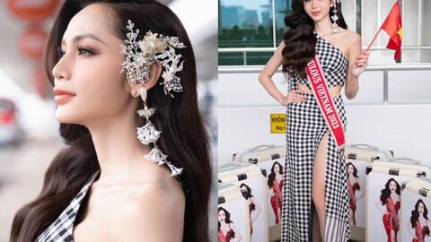 Lương Mỹ Kỳ lên đường chinh chiến Miss Fabulous International 2023: Mang hơn 100kg hành lý, 20 người trong ekip