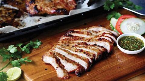 Thịt diềm cổ lợn nướng