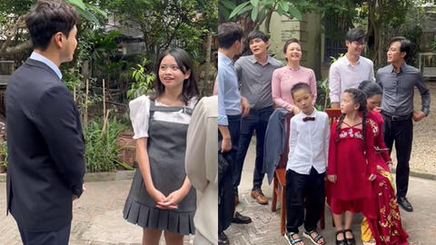 Gia đình mình vui bất thình lình: Lộ diện "con gái" 13 tuổi của Thanh Sơn