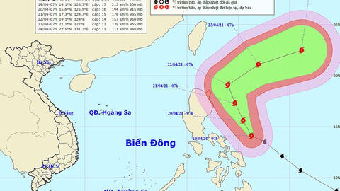 Ảnh hưởng siêu bão Surigae, Bắc Biển Đông biển động mạnh