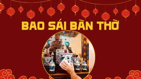 3 bước bao sái bàn thờ chuẩn phong thủy, làm đúng cả năm may mắn, tài lộc vô biên