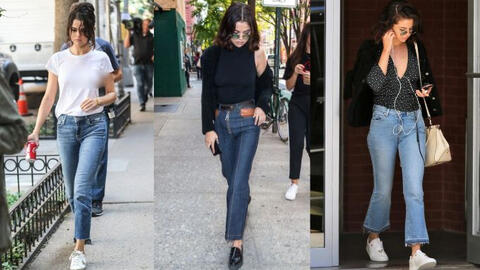 Mặc quần jeans ống đứng đơn giản mà sành điệu như Selena Gomez