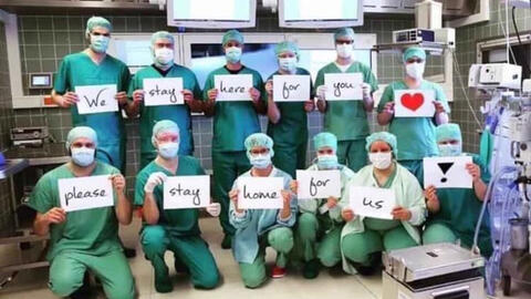 Thông điệp mùa covid-19: "Chúng tôi đi làm vì các bạn - Xin hãy ở nhà vì chúng ta"