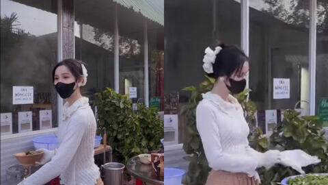 Diện đồ không trùng ngày nào, hot girl bún cá biến cửa hàng thành sàn diễn
