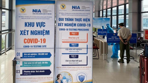 Dừng dịch vụ test nhanh COVID-19 cho khách tại sân bay Nội Bài