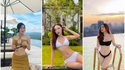 3 hot girl đóng phim Việt giờ vàng đọ dáng với bikini