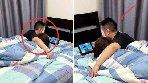 Về nhà thấy chồng nằm ôm “gái lạ” trên giường, vợ định chụp lại bằng chứng thì giật mình trước cảnh này