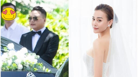 Phương Oanh tung ảnh mặc váy cưới lộng lẫy, Shark Bình lại ghen vì một lý do khó đỡ