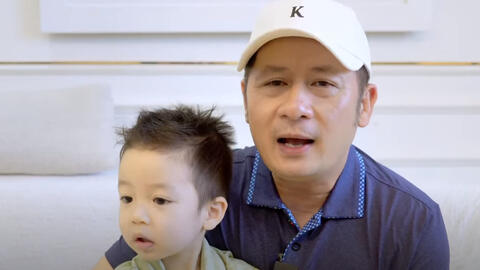 Bằng Kiều làm vlog, khoe con trai đáng yêu với vợ kém 17 tuổi