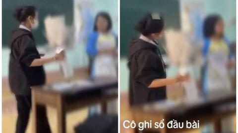 Vào lớp muộn để tặng quà cho cô giáo, nữ sinh bị dọa ghi vào sổ đầu bài: "Đây không phải giờ tổ chức!"