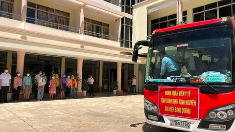 Bình Định cử đoàn cán bộ hỗ trợ TP.HCM và Bình Dương chống dịch COVID-19