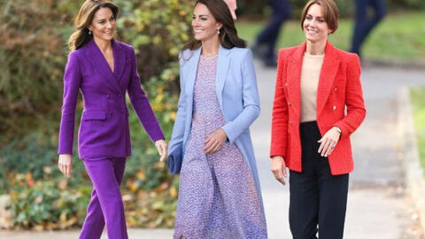 Vương phi Kate Middleton chính là "sách mẫu" diện trang phục màu sắc sang trọng, tinh tế