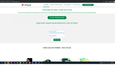 Cảnh báo chiến dịch lừa đảo mạo danh ngân hàng VPBank