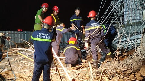 Sập giàn giáo ở Hải Phòng, một người thiệt mạng và 7 người bị thương