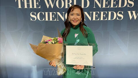 UNESCO tôn vinh nữ khoa học trẻ Việt Nam Hồ Thị Thanh Vân