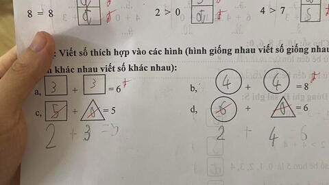 Bài Toán 6 + 0 = 6 bị cô giáo chấm sai, bà mẹ Hà Nội đăng đàn xin tư vấn: Câu trả lời sau đó khiến chị bất ngờ