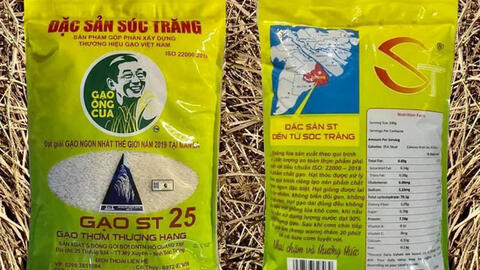 Gạo ST25 in hình ông Hồ Quang Cua để chống hàng giả tiếp tục bị làm nhái