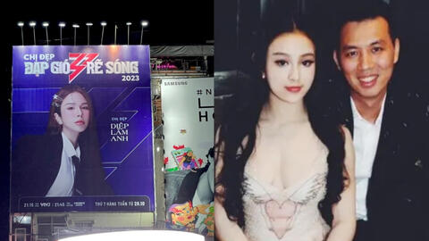 "Chị đẹp đạp gió rẽ sóng": Diệp Lâm Anh treo poster khắp phố, chồng Huyền Baby chi tiền quảng cáo mạnh tay không kém