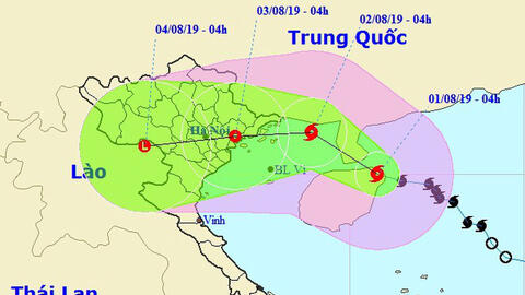 Bão số 3 giật trên cấp 12, hướng thẳng vào Quảng Ninh-Hải Phòng