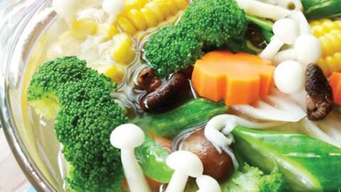 Canh chay rau củ ngũ sắc