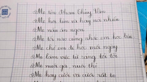 Cậu bé viết văn tả tài uống rượu của mẹ, câu cuối chốt hạ khiến các ông bố đọc phải giật mình