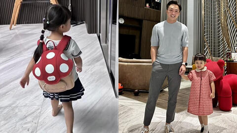 Cường Đô La chụp lén khoảnh khắc đáng yêu của ái nữ Suchin trước khi đi học, đích thị là ông bố "cuồng con"