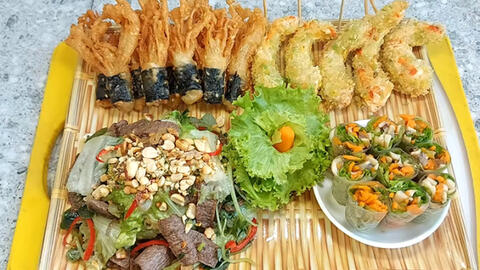 Thanh đạm với món chay tứ quý ngày rằm