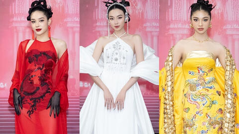 Thảm đỏ đêm thi Trang phục dân tộc Miss Grand International: Thùy Tiên kiều diễm chiếm "spotlight" khi đọ sắc Á hậu Miss Grand International 2022