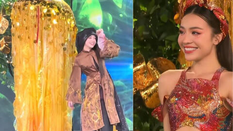Màn “lột xác” từ bà lão thành cô Tấm của người đẹp Trà Vinh ngay trên sân khấu Miss Grand Vietnam 2023