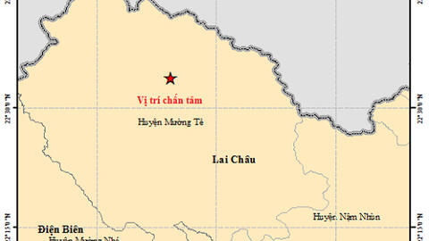 Trận động đất lớn nhất từ đầu 2020 ở Việt Nam vừa xảy ra tại Lai Châu